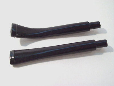 New 3'' Non-Filtered Black Plastic Pipe Stems, Bent, Straight, Corn Cob Stems