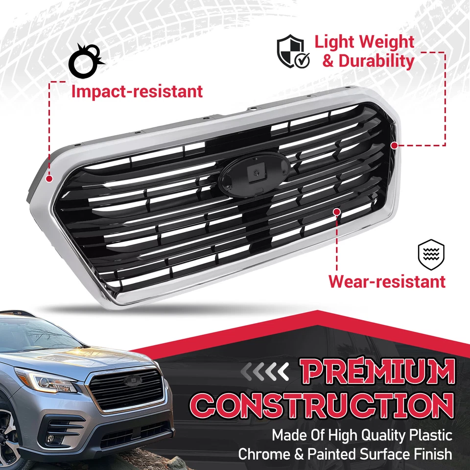 Решетка решетка переднего бампера черная хромированная для Subaru Ascent 2019-2022 91121XC01A - Изображение 2 из 4