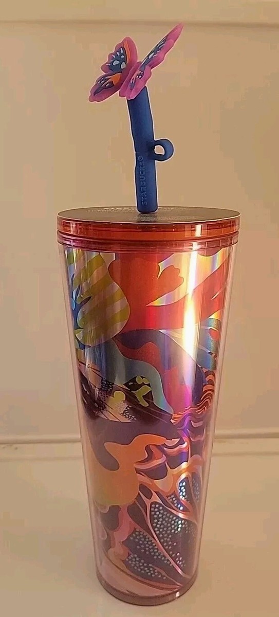Starbucks 2024 Summer Butterfly Silicone Straw Topper Venti Cold Cup