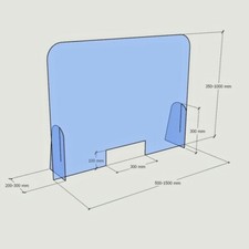 Schutzscheibe Spuckschutz Acrylglas mit Durchreiche - direkt vom Hersteller