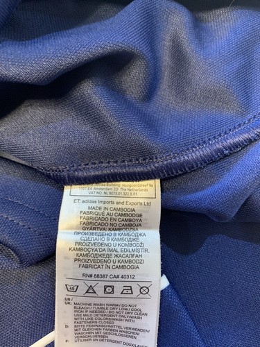 adidas boys half zip track jacket size 9/10 - Picture 3 of 4