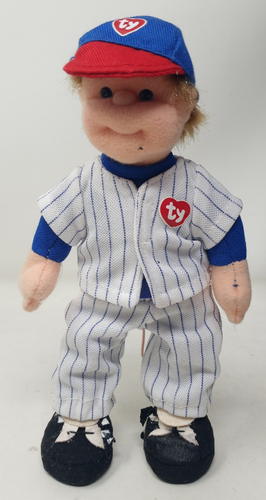 Ty Teenie Beanie Boppers Home Run Hank Baseball 8" Plush Chicago Cubs + Helmet