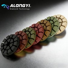 3" 75mm Resin Diamond Floor Polishing Pad 7pcs for Concrete Stone Wet Polishing
