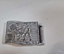Vintage 70's 1976 American Flag Spirit Of '76 Bicentennial 1776-1976 Belt Buckle
