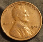 1932 Philadelphia Mint Copper Lincoln Wheat Penny Cent!