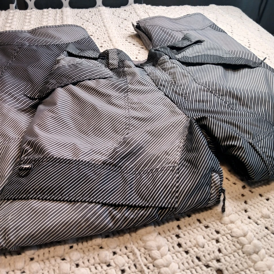 De Colección Para Hombres M Cuerpo Guante Snowboard Esquí Pantalones Nieve Negro Blanco Rayas Retro Y2K Foto 2 de 4