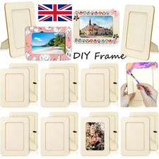 Wooden Picture Frames for Crafts DIY Unfinished Standing Postcard Picture Frame