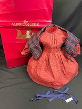 American Girl Kirsten School Outfit Dress Shawl Ribbons Pleasant Company bag EUC