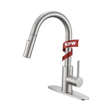 Kitchen Faucet with Pull-Down Sprayer, Stainless Steel High Brushed Nickel