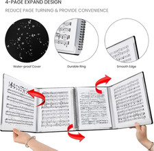 Sheet Music Folder 4 Pages Expand Music Binder Hold 60 Sheets 8.5 X 11 Paper A4