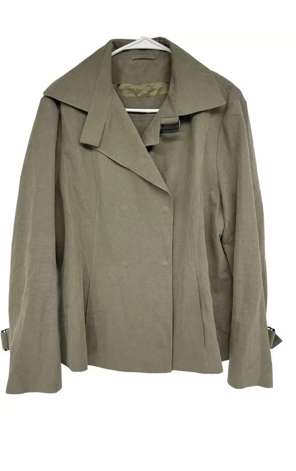 Chaqueta Annette Görtz Mujer 42 Doble Pecho Lino Cinturón Abrigo Foto 2 de 4