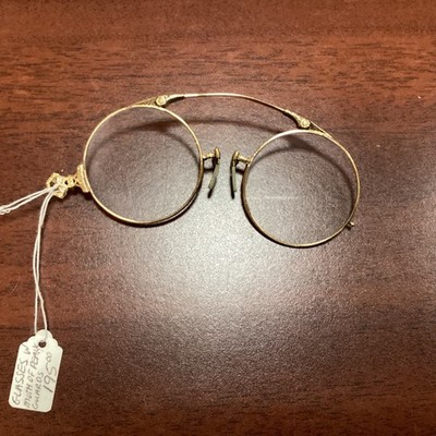 Vintage American Optical Pince Nez Eyeglasses 12K GF Mother of Pearl Nose Pads