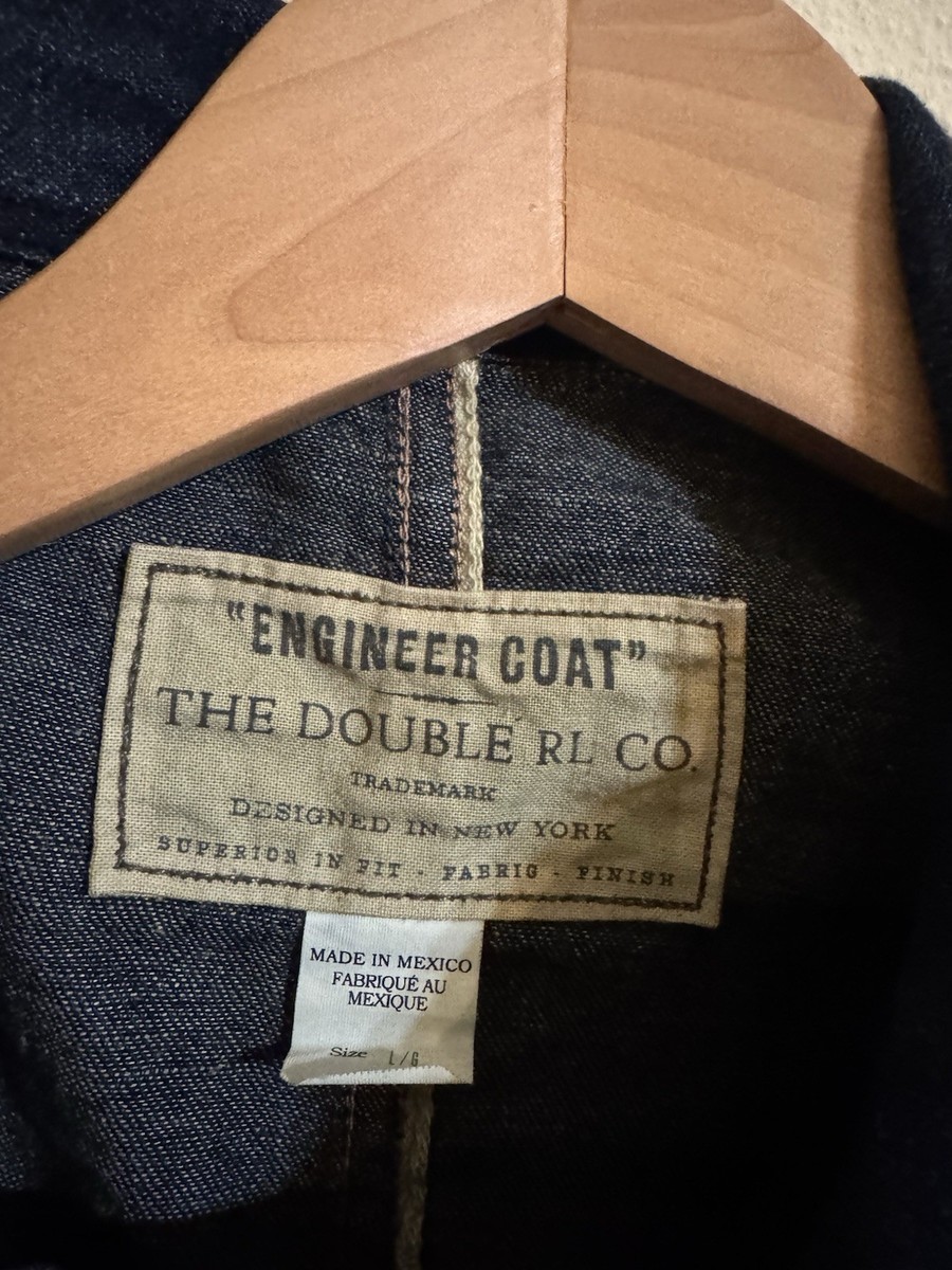 RRL Double RL Ralph Lauren Engineer Coat Jacket Indigo Blue Large
