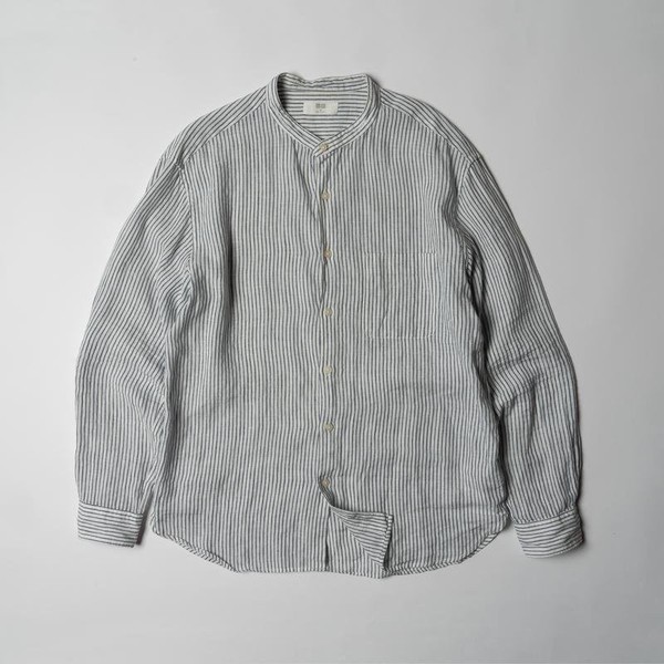 Men Uniqlo Shirt Navy Linen 38 / M / 46