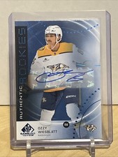 2025-26 SP Game Used Authentic Rookies Ozzy Wiesblatt Blue Auto Nashville