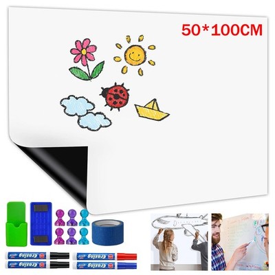 Whiteboard Folie Tafelfolie inkl. 4Stift, Magnete -50x100cm - selbstklebend