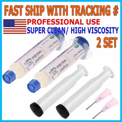 2X KINGBO RMA-218 Solder Flux Paste 10cc Syringe Tube Rework BGA Reball SMT SMD