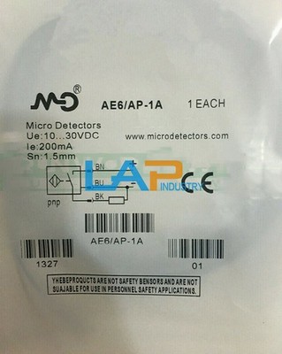 1PC New Detectors AE6-AP-1A 10-30VDC 200mA Sn：1.5mm Proximity Switch