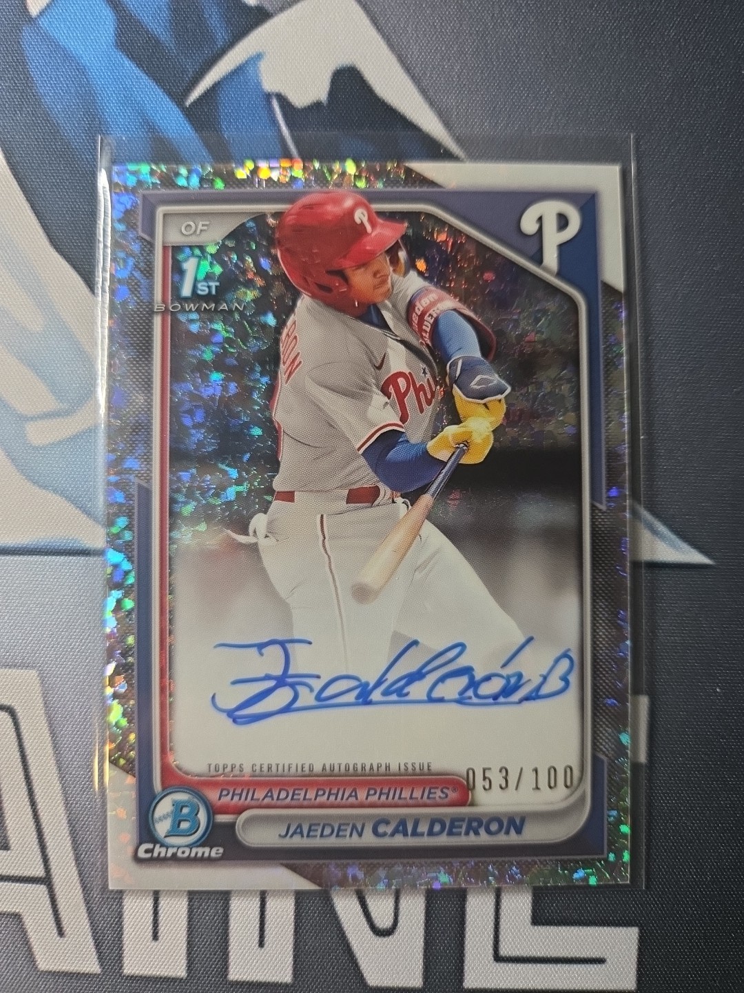 2024 Bowman Chrome 1st Mini Diamond /100 Auto Jaeden Calderon