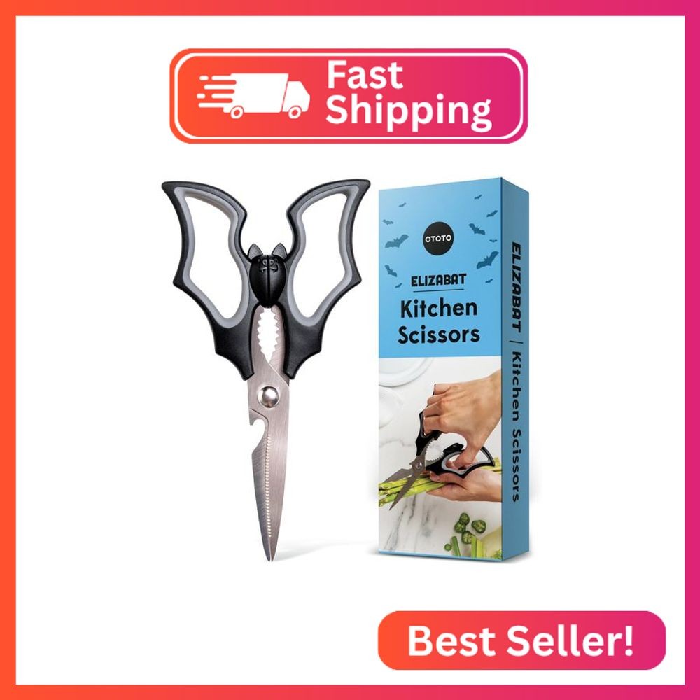 OTOTO Elizabat Kitchen Scissors - Halloween Goth Cute Bat Kitchen ...