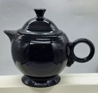 Fiestaware Fiesta Black Teapot Kettle Tom Jerry Handle Fiesta 7.5" with Lid