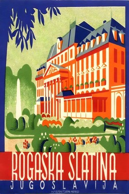   Rogaska Slatina (1930s) Travel Poster - 24x36  Hi-Res  Print - 200 GSM