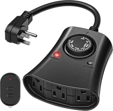 Lights Plug Timer Outdoor, Dusk to Dawn Electrical Switch with Black 