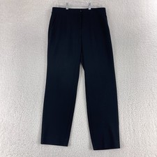 St. John Caviar Emma Slim Leg Dress Pants Womens Size 6 Black Mid-Rise Career