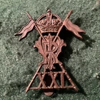21st Lancers, WW1 Bronze ?   Cap Badge.   NON VOID.  df10