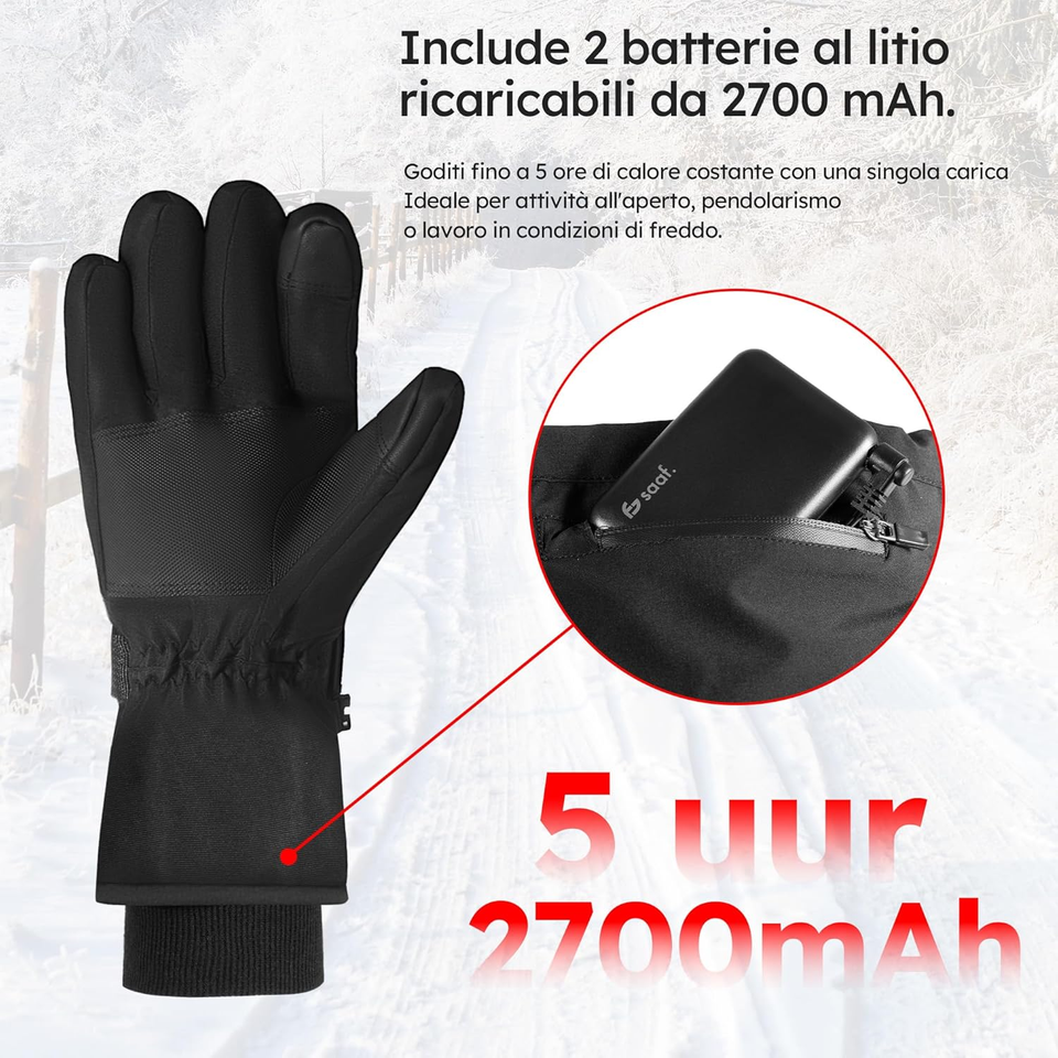 Guanti Da Sci E Moto Invernali Guanti Invernali Termici Unisex - Impermeabili, Touchscreen, Antivento, Per Sci, Bici, Moto, Escursionismo Guanti Invernali Termici Impermeabili