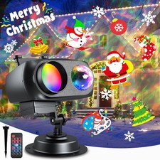 Christmas Projector Lights Outdoor with 20 Slides/160 Patterns/10 Ocean Wave ...