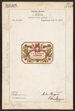 Foto: J. Berger per C. F. Berger marca A Couvet alcuni liquori da tavola