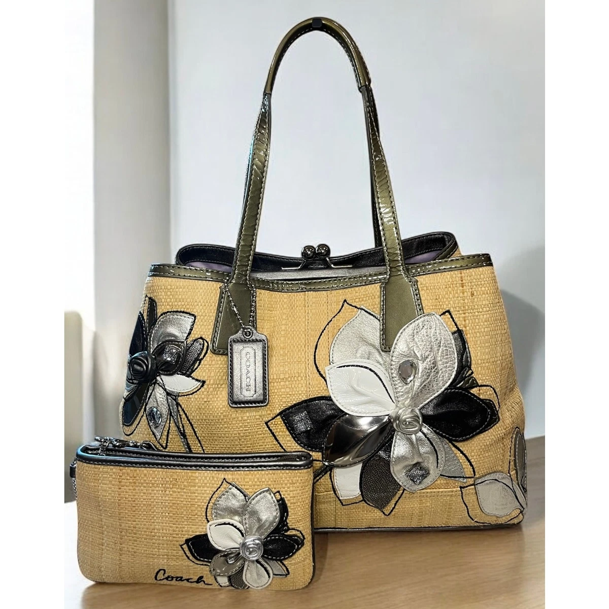 Coach Hampton Floral Straw Exterior Bags & Handbags for Women | eBay