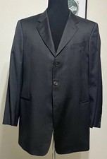 ARMANI COLLEZIONI - 44R - Dark Gray Pindot Wool/Silk Luxury Sport Coat Blazer