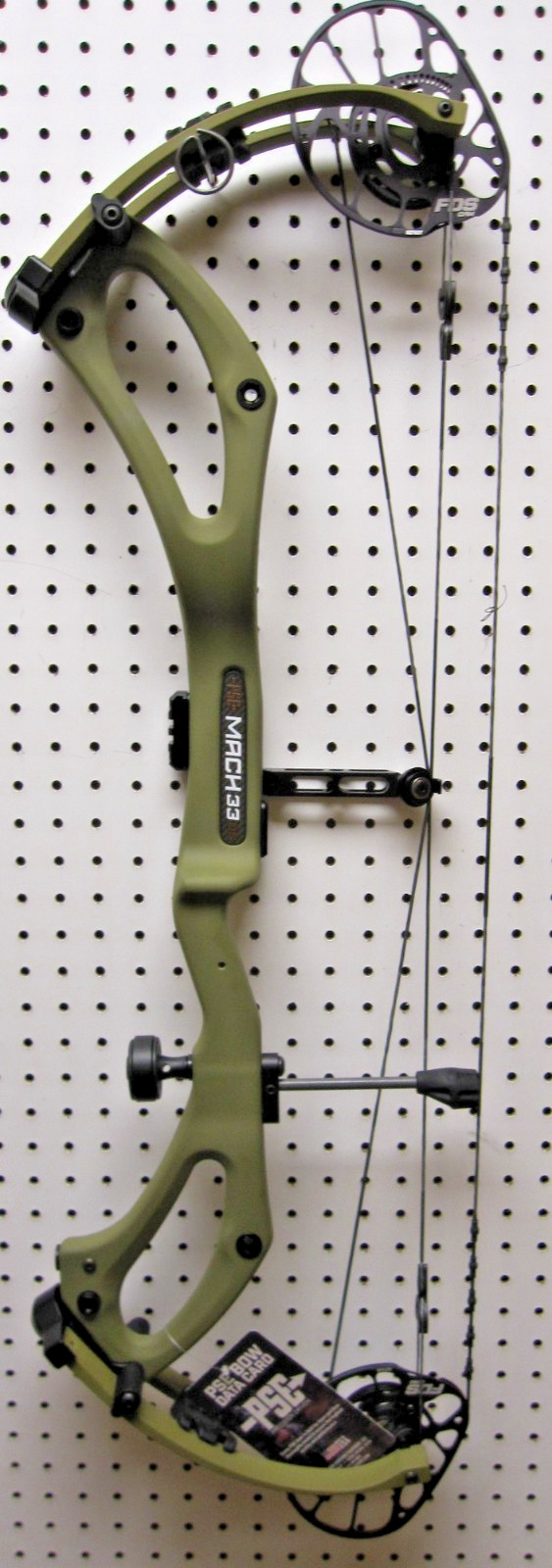 New 2026 PSE Mach 33 DS,70#,DL 25.5"-31", RH, FDS Cam, Carbon Bow- Olive Green