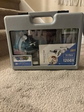 AmScope Kids 52 Piece Microscope Set 1200X Magnification Educational Science Kit