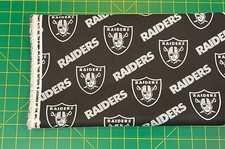 Las Vegas Raiders Black Fabric, HALF YARD, Football Team 100 Cotton Fabric
