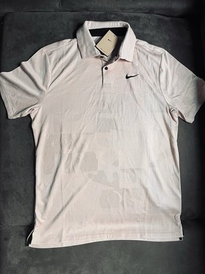 Nike Dri Fit Tour Herren Golf Polo Shirt Jacquard Oxford Pink Gr.M NEU