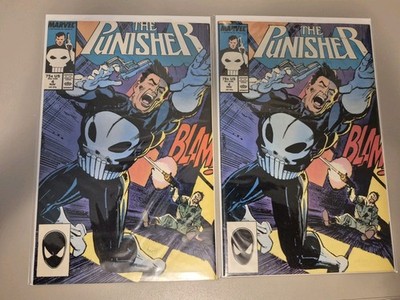 THE PUNISHER 4 DIRECT KLAUS JANSEN COVER 1ST APP MICROCHIP MARVEL 2 Copies 