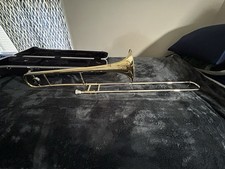 Antigua Vosi Bb Tenor Slide Trombone Brass Lacquered Gold w/ Case Mouthpiece