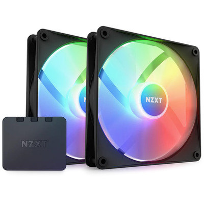 NZXT Gehäuselüfter F140 CORE RGB Black 2x Lüfter und RGB Controller