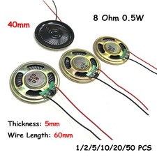 Dia 40mm 8 Ohm 0.5W Iron Shell Inner Magnetic Ultra-thin Horn Speaker With Wire