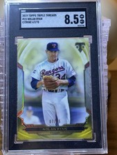 2019 Topps Triple Threads Texas Rangers Nolan Ryan Citrine 67/75 SGC 8.5