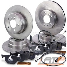 4x BREMSSCHEIBE + BREMSKLÖTZE + WARNKONTAKT VORN + HINTEN FÜR BMW X5 E53 3.0 4.4