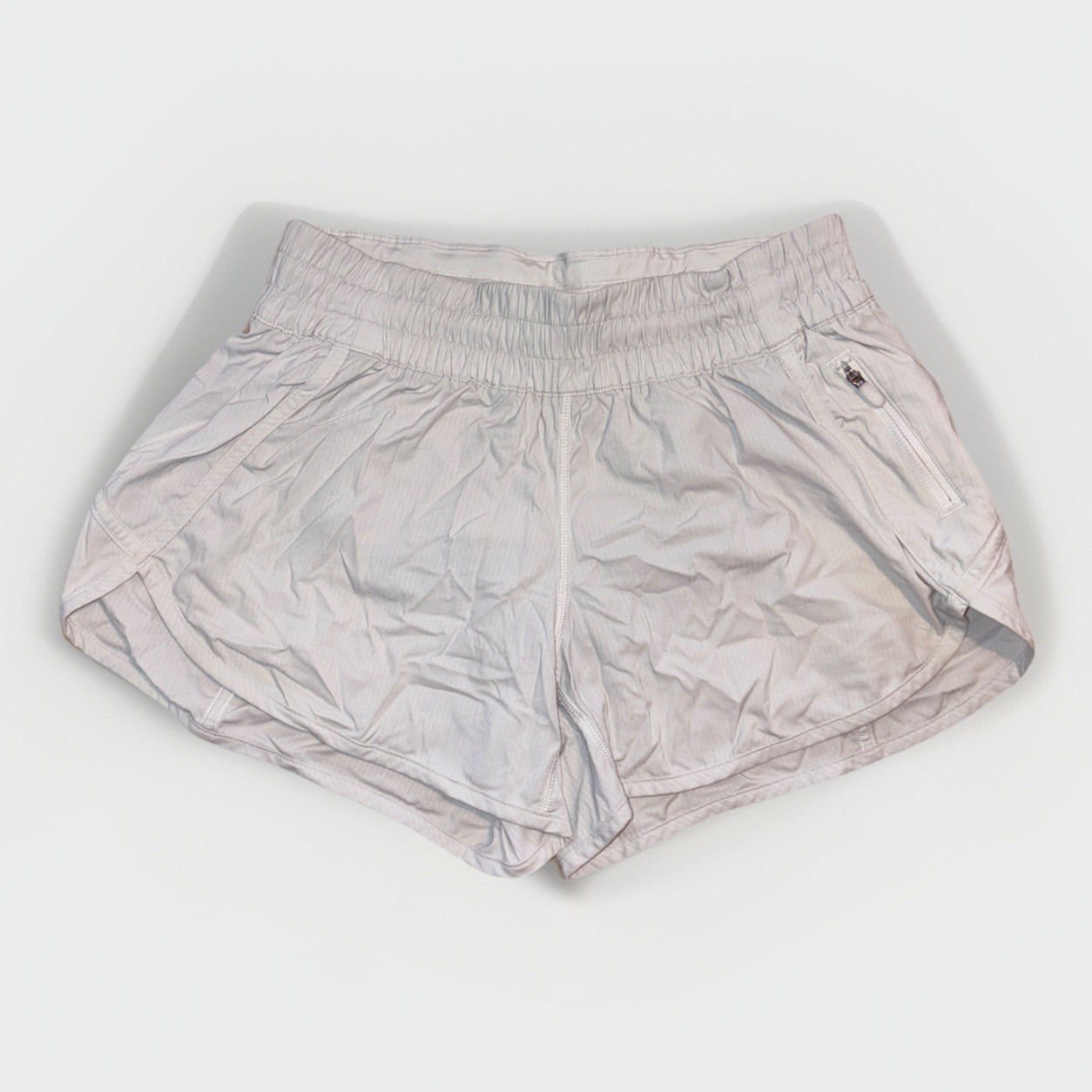 Lululemon Hotty Hot Shorts Women’s 8 White Athleisure Gym Performance Stretch