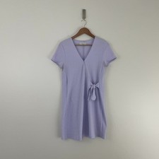 Madewell Texture & Thread Short-Sleeve Side-Tie Dress Womens Size Medium