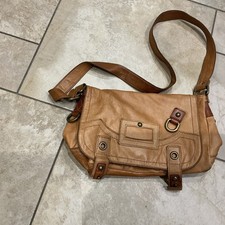 Borsa Nicoli senape vera pelle 