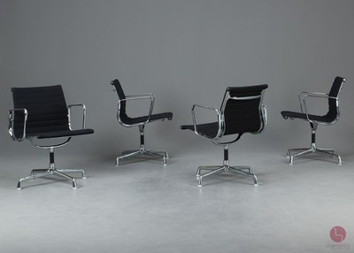 Vitra EA 108 aluminium chair Hopsak black chrome visitor chair office chair