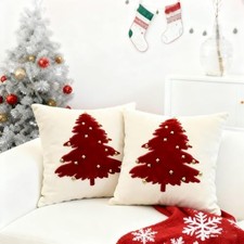 2P3Dhristmas Throw Pillowovers 18x18 inch Set Xmas Tree 18" x 18" Pack of 2 C