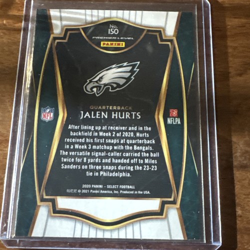 2020 Panini Select #150 Jalen Hurts Premier RC Philadelphia Eagles NFL BASE - Picture 7 of 7